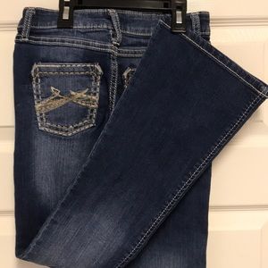 Rock 47 bootleg jeans dark wash girls 8R